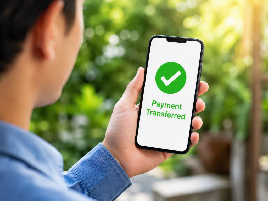 Successful payment transfer after getting approved